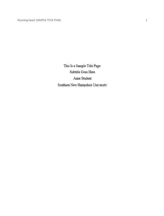 term paper cover page format