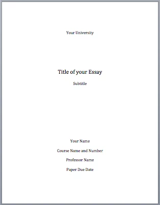 title page template