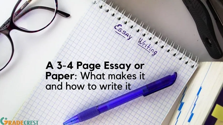 what does a 4 page essay mean