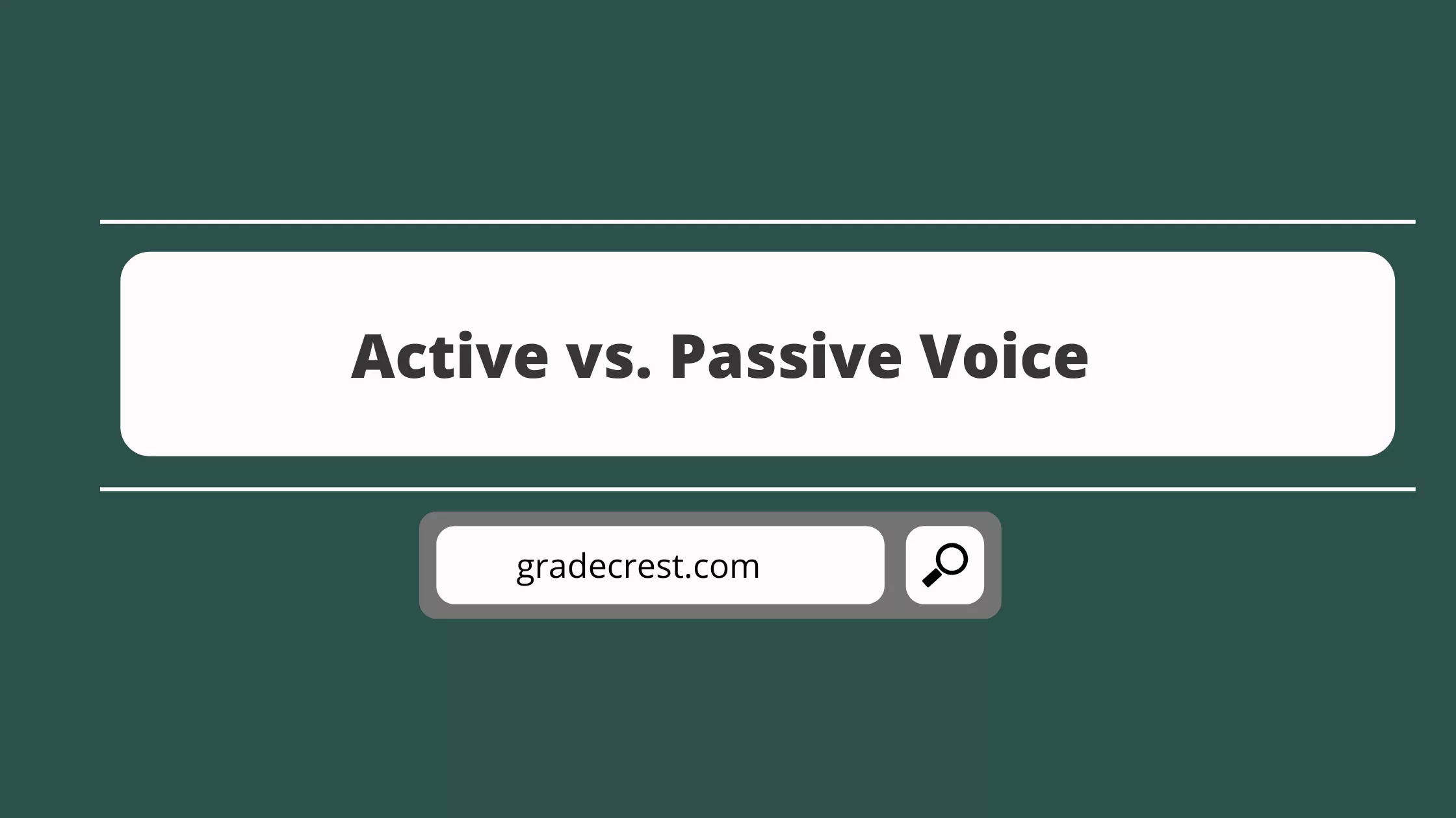 active versus passive voice